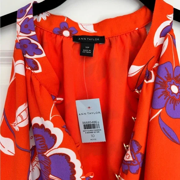 NWT Ann Taylor Petite Halter Flare Dress - Picture 6 of 8